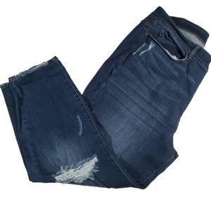 Judy Blue Distressed Ripped Jeans. Frayed hem. Slim Fit. Size 22W